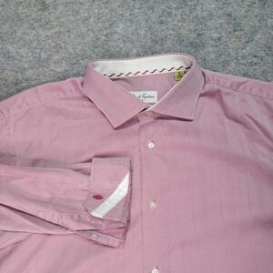 Robert Graham Men's 46 Long Sleeve Button Down Herringbone Shirt‎ Cotton